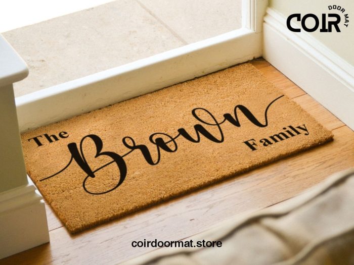 Family Surname Rug - Custom Doormat - Housewarming Welcome Mat - Doormat Personalized - New Home Gift - Closing Gift - Porch Decor