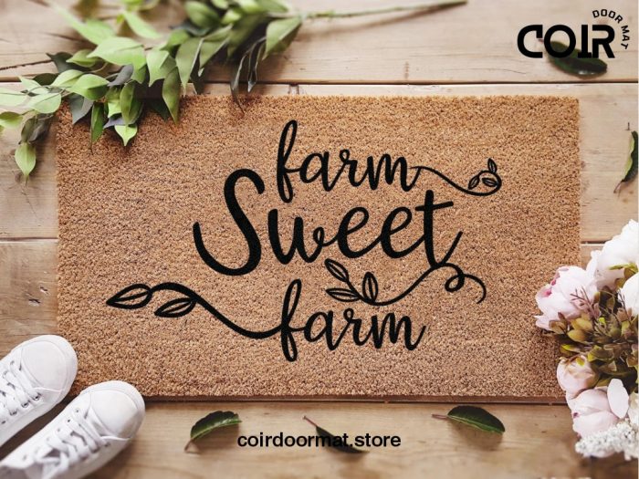 Farm Sweet Farm Door Mat - Farmhouse Doormat - Housewarming Gifts - Farm Welcome Doormat - Farm Mat - Adventure Gift