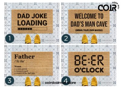 Fathers Day - Gift For Dad - Dad Gift - Gift For Him - Custom Doormat - Funny Doormat - Dad Gift - Christmas Gift - Man Cave - Gift