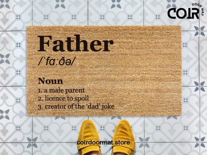 Fathers Day - Gift For Dad - Dad Gift - Gift For Him - Custom Doormat - Funny Doormat - Dad Gift - Christmas Gift - Man Cave - Gift