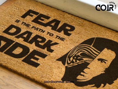 Fear Is The Path To The Dark Side - Star Wars Welcome Doormat - Kylo Ren - Dark Side - Custom Coir Mat - Starwars Quotes - Sequel Trilogy