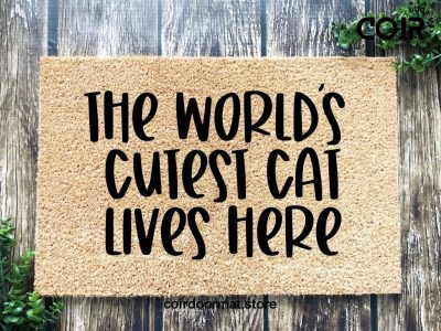 Funny Cat Doormat, Coir Doormat, Housewarming Gift, New Home Gift, Welcome Mat, Funny Cat Gifts, Cat Lover Gift, Outdoor Doormat