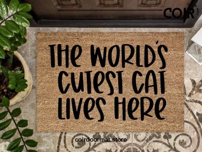 Funny Cat Doormat, Coir Doormat, Housewarming Gift, New Home Gift, Welcome Mat, Funny Cat Gifts, Cat Lover Gift, Outdoor Doormat