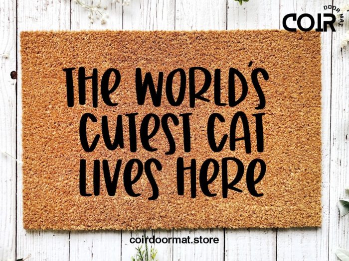 Funny Cat Doormat, Coir Doormat, Housewarming Gift, New Home Gift, Welcome Mat, Funny Cat Gifts, Cat Lover Gift, Outdoor Doormat