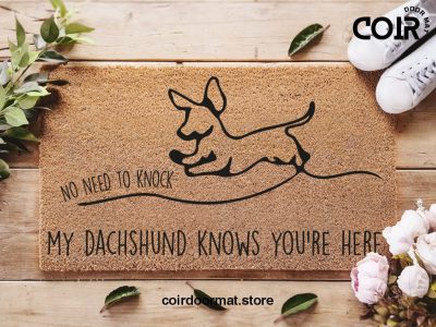 Funny Doormat - Dachshund gift - Welcome Mat - Funny Dad Gift - Wiener Dog Front Door Mat - Sausage Dog - Small Dog Gift