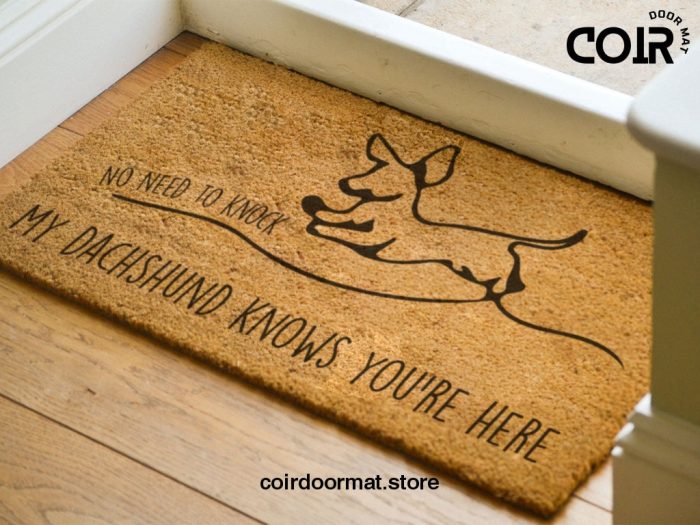 Funny Doormat - Dachshund gift - Welcome Mat - Funny Dad Gift - Wiener Dog Front Door Mat - Sausage Dog - Small Dog Gift