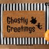 Ghostly Greetings Halloween Doormat - Fall Decor - Halloween Decorations - Halloween Decor - Porch Decor - Funny Door Mat - Ghost Doormat