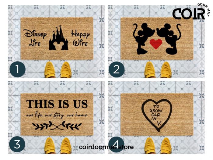 Gift For Her - Gift For Mum - Mum Gift - Housewarming Gift - Closing Gift - Custom Doormat - Disney Gift - Disney Decor - Disney Lovers