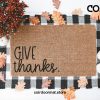 Give Thanks, Doormat, Welcome Mat, Thanksgiving Decor, Fall Decor, Thanksgiving Doormat, Funny Doormat, Entryway rug, under 60, Holiday Mat