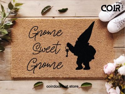 Gnome Sweet Gnome Doormat - Home Decor - Personalized Door Mat - Funny Doormat - Welcome Mat - Front Doormat - Greeting Door Mat