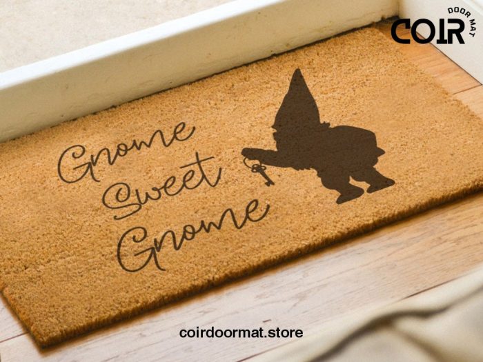 Gnome Sweet Gnome Doormat - Home Decor - Personalized Door Mat - Funny Doormat - Welcome Mat - Front Doormat - Greeting Door Mat