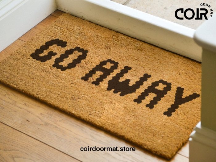 Go Away Frank Sinatra Doormat  / Quote Door Mat / Funny Doormat / Hippy Decor / Fun Door Mat / Music Decor / First Home