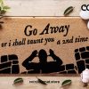 Go Away Monty Python Doormat - The Holy Grail - I Shall Taunt You A 2nd Time - Geek Gift - Monty Python Gift - British Comedy - Fandom Gift