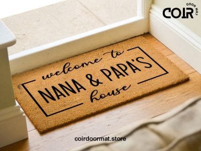 Grandparents Welcome Door Mat - Personalized Doormat - Custom Coir Mat - Home Decor - Gifts For Them - Family Mat - Housewarming Gift