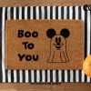 Halloween Disney Welcome Doormats - Mickey The Ghost - Funny Coconut Coir Mat - Housewarming Disney Gift