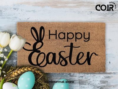 Happy Easter Door Mat - Easter Decor - Spring Door Mat- Customized Doormat - Spring Door Mat -  Happy Easter - Easter Doormat - Spring Mat