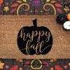 Happy Fall Custom Doormat - Fall Decor - Seasonal Coir Mat - Fall - Autumn - Housewarming Gift - Pumpkin