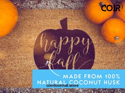 Happy Fall Custom Doormat - Fall Decor - Seasonal Coir Mat - Fall - Autumn - Housewarming Gift - Pumpkin