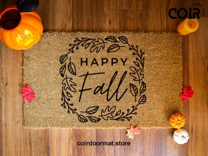 Happy Fall Doormat - Porch Decor - Fall Decor - Home Decor - Welcome Mat - Rug - Fall Home Decor - Fall Decorations - Fall - Seasonal Decor