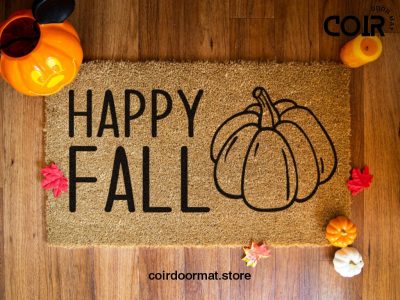 Happy Fall Doormat - Pumpkin Decor - Funny Door Mat - Fall Decorations - Fall Decor - Halloween Decor - Porch Decor - Seasonal Welcome Mat