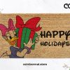 Happy Holidays Disney Doormat - Daisy Duck - Welcome Mat - Happy New Year Doormat - Disney Decor - Disney Housewarming Gift - Disney Gift