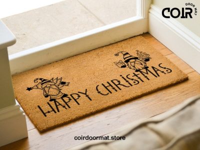 Happy Holidays  Doormat - Christmas Lovers - Funny Christmas Doormat - Gnome - Christmas Gift - Christmas Mat - Funny Porch Decor