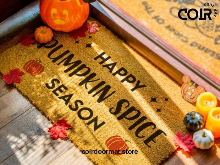 Happy Pumpkin Spice Season Doormat - Porch Decor - Fall Decor - Welcome Mat - Rug - Fall Door Mat - Fall Decorations - Pumpkin Spice