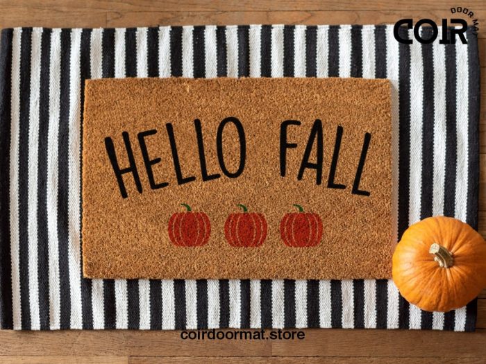 Hello Fall Doormat - Porch Decor - Fall Decor - Welcome Mat - Fall Doormat - Fall Door Mat - Fall Decorations - Fall Rug