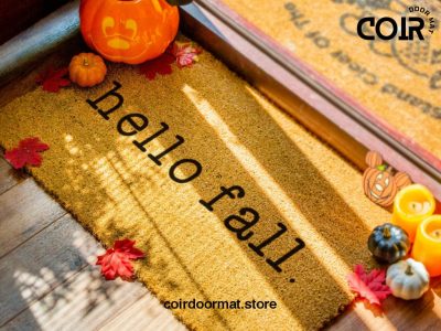 Hello Fall Doormat - Pumpkin Doormat - Fall Door Mat - Fall Rug - Porch Decorations - Porch Decor - Fall Decor - Seasonal Gift - Autumn