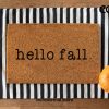 Hello Fall Doormat - Pumpkin Doormat - Fall Door Mat - Fall Rug - Porch Decorations - Porch Decor - Fall Decor - Seasonal Gift - Autumn