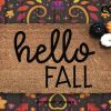 Hello Fall Doormat - Seasonal Coir Mat - Fall Decor - Autumn - Housewarming Gift - Fall Decor - Porch Decor