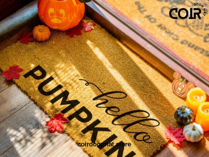 Hello Pumpkin Door Mat - Autumnal Doormat - Fall Decorations - Porch Decor - Fall Decor - Halloween Decor - Pumpkin Decor - Welcome Mat