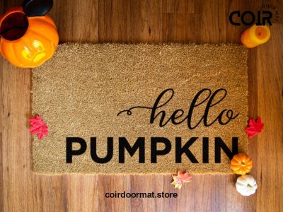 Hello Pumpkin Door Mat - Autumnal Doormat - Fall Decorations - Porch Decor - Fall Decor - Halloween Decor - Pumpkin Decor - Welcome Mat