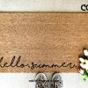 hello summer, doormat, welcome mat, summer decor, entryway rug, front porch decor, home decor, front door, housewarming, birthday,summertime