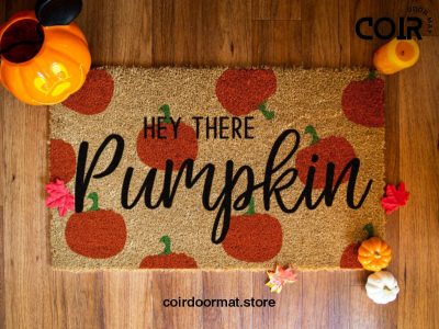 Hey There Pumpkin Doormat - Porch Decor - Fall Decor - Hello Pumpkin Doormat - Fall Doormat - Fall Door Mat - Porch Decorations