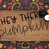 Hey There Pumpkin Doormat - Pumpkin - Seasonal Coir Mat - Fall Decor - Autumn - Housewarming Gift - Fall Decor - Pumpkin Decor