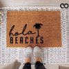 Hola Beaches Door Mat Outdoor Rug Entryway Rug Welcome Mat Beach House Decor Beach Doormat Gifts under 50 Summer Doormat Funny Doormat