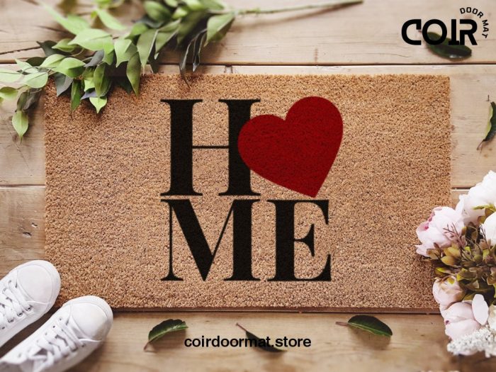 Home Heart - Home Decor - Personalized Door Mat - Home Doormat - Welcome Mat - Front Doormat - Greeting Door Mat