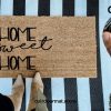 Home Sweet Home, Doormat, Welcome mat, Entryway, Front Porch, Front Door, Housewarming, Newlywed, Closing Gift, Christmas, Birthday,Under 50