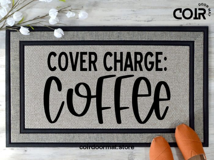 Hope you brought coffee doormat |coir doormat| |custom| |coffee lover| |coffee doormat|