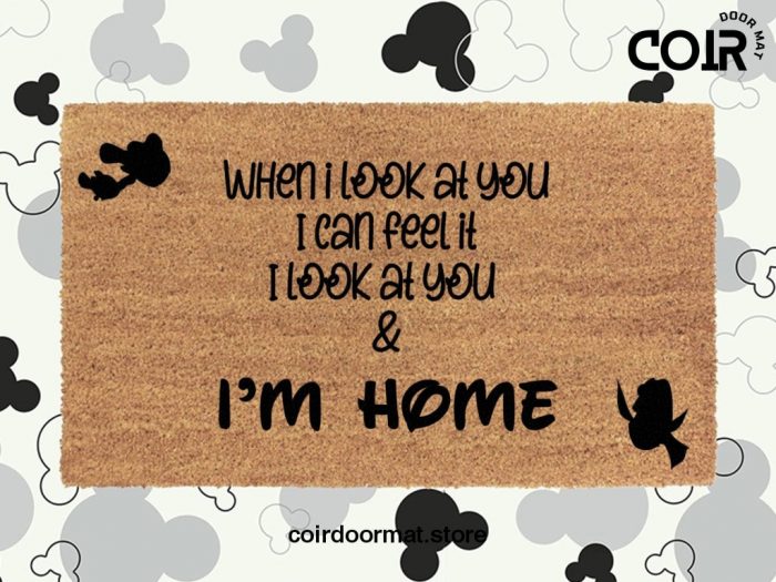 I Look at You and I'm Home Doormat - Finding Nemo Doormat - Dory Doormat - Disney Door Mat - Disney Decor - Housewarming Gift - Disney Gift