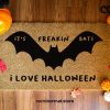 It's Freakin' Bats - Its Freakin Bats I Love Halloween Doormat | Funny Meme Doormat | Welcome Mat | Halloween Decor | Halloween Welcome Mat