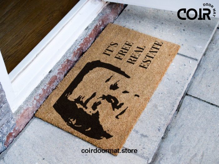 It's Free Real Estate - Tim & Eric Awesome Show - Funny Custom Door Mat - Realtor Doormat - Real Estate - Coir Doormat - Housewarming Gift