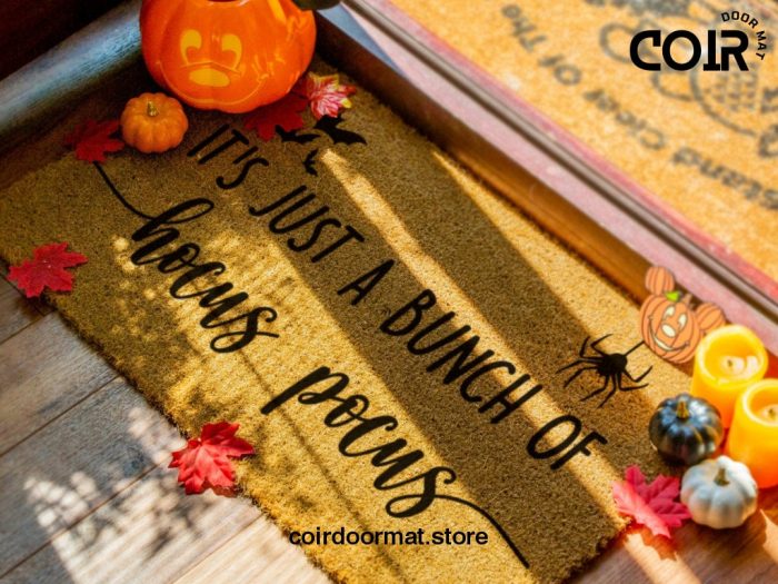 It's Just A Bunch Of Hocus Pocus Doormat - Sanderson Sisters - Seasonal Coir Mat - Disney Gift - Fall - Halloween Decor - Hocus Pocus Decor