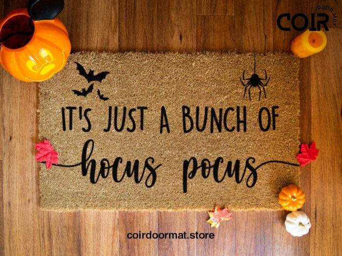 It's Just A Bunch Of Hocus Pocus Doormat - Sanderson Sisters - Seasonal Coir  Mat - Disney Gift - Fall - Halloween Decor - Disney Decor