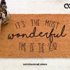 It's the Most Wonderful Time, Of the Year, Doormat, Welcome Mat, Christmas Doormat, Christmas decor, Holiday Decor, Holiday Doormat, Under50