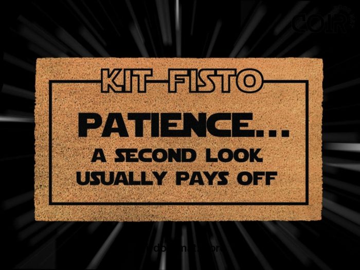 Kit Fisto Quote Doormat - Star Wars Door Mat - Disney Coir Mat - Quote Doormat - Disney And Star Wars Lovers - Fandom Gifts