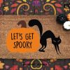 Let's Get Spooky Doormat - Seasonal Coir  Mat - Housewarming Gift - Fall - Halloween Decor - Halloween Doormat