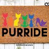 LGBTQ Doormat, Pride Doormat, Coir Doormat, Housewarming Gift, New Home Gift, Welcome Mat, Funny Cat Gifts, Cat Lover Gift, Outdoor Doormat