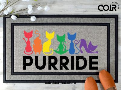 LGBTQ Doormat, Pride Doormat, Coir Doormat, Housewarming Gift, New Home Gift, Welcome Mat, Funny Cat Gifts, Cat Lover Gift, Outdoor Doormat